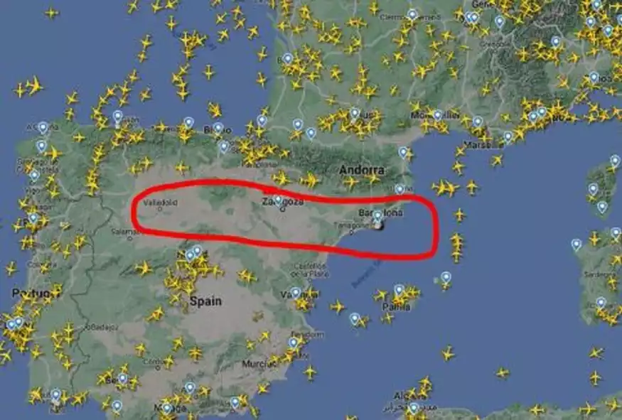 Εναέριος χώρος Ισπανία/ Twitter